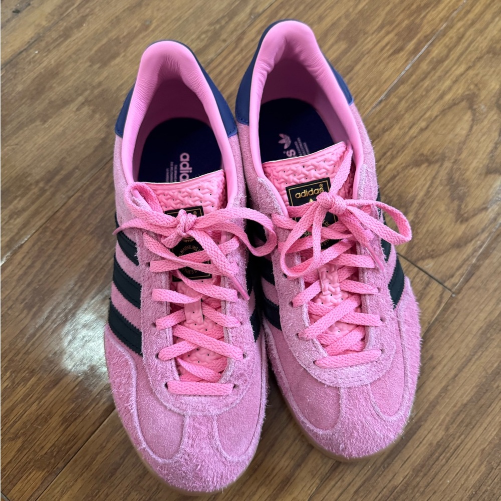 Adidas Pink Trainers with Black Accents